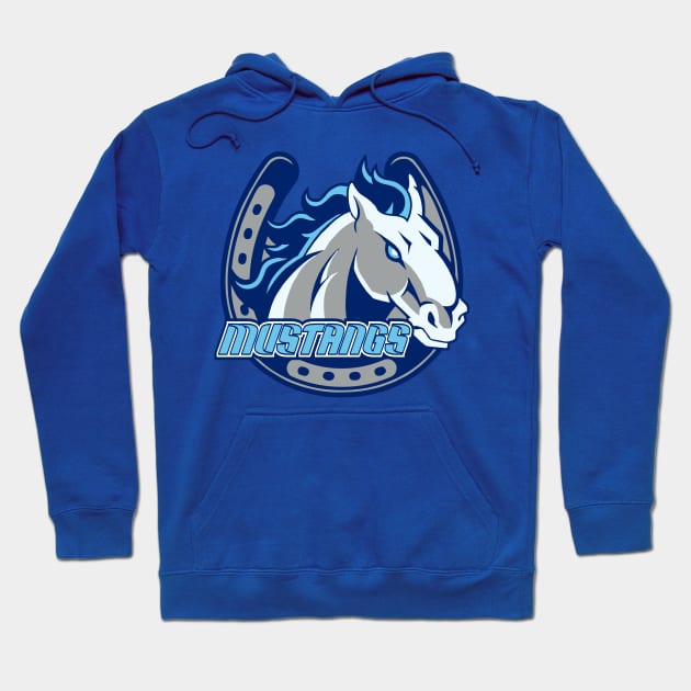 Mustangs Sports Logo Hoodie by DavesTees